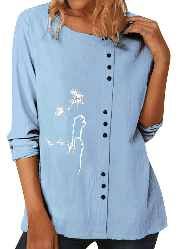 Women's Plus Size Woven Spring and Summer Shirt