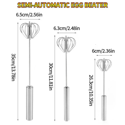 Semi Automatic Egg Beater Manual Rotating Cream Mixer Household Baking Tool Kitchen Gadget for Egg Blending Cake Mixing