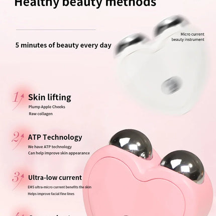 Micro Current Face Beauty Instrument Mini Portable Face Slimming Massager EMS Delicate Contour Lifting Firm Skin Beauty Device