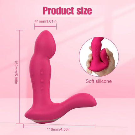 Remote Control Thrusting Vibrating Anal Expansion Prostate Massager Wiggling Anal Vibrator Butt Plug Adult Sex Toy for Men