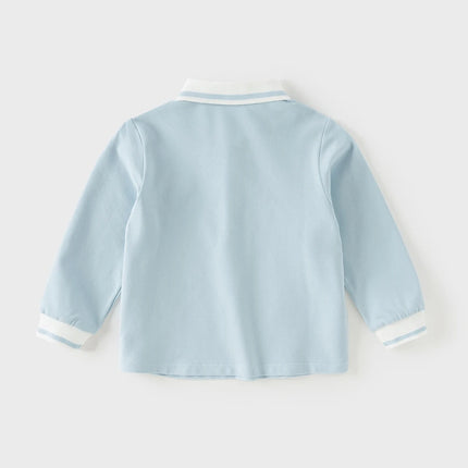 Dave Bella Children Long Sleeve Polo Shirts Spring Autumn Boys Cotton Blouse Kids Clothing Casual Tops Party Sports DB1260764