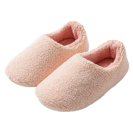Women Plush Slippers Bedroom House Shoes Comfortable Closed Back Indoor Slippers Non-Slip Fuzzy Home Slippers for Indoor Outdoor