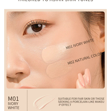 MACKANDY Ceramide Plant Extract Foundation For Full Coverage Long-Lasting Wear Natural Matte Finish Skin-Nourishing Makeup