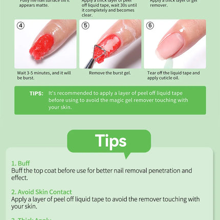 BORN PRETTY 15ml Quick Magic Remover Nail Gel Polish Safe Formula Faster Remove Semi Permanent Varnish Polish Cancel Glue