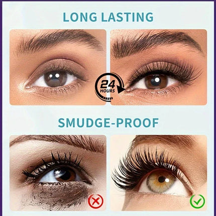 5D Mascara Waterproof Thickening Lengthening Curling Liquid Fiber Mascara Long-Lasting Curling Eyelash Extension Cosmetics