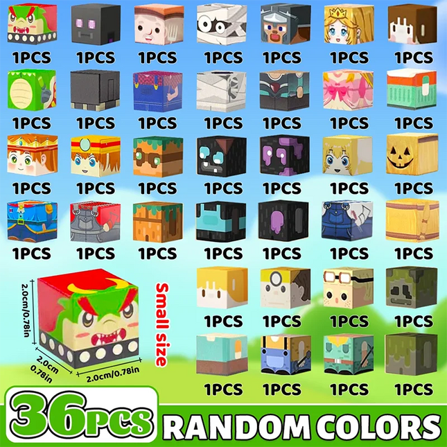 Character Magnetic Building Block Bricks Toy Mine World Stacking Set Role Model Set DIY Educational Kids Gifts for Boy Girl