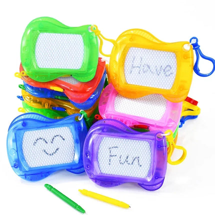 Educational Toys Mini Magnetic Drawing Board Montessori Drawing Toys Erasable Writing Pad Keychain Kids Birthday Party GIft