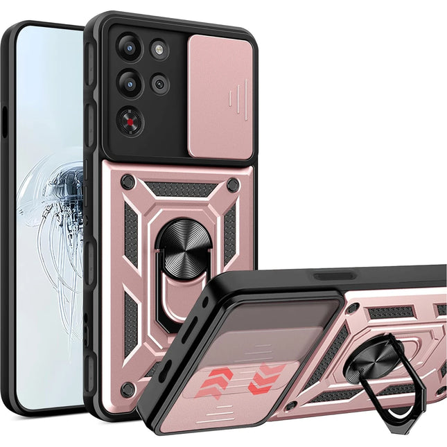 Armor Phone Case For ZTE Red Magic 10S Pro Redmagic 10 Pro 5G Cover Lens Protection Ring Magnetic Stand Holder Coque Fundas Capa
