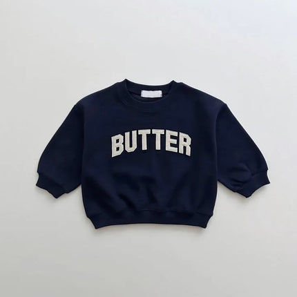 2024 Autumn New Infant Long Sleeve Pullover Baby Letter Print Top Clothes Children Casual Sweatshirt Toddler Boy Girl Outerwears