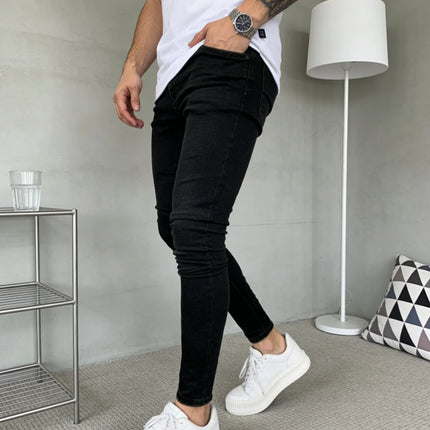 Classic Black Y2K Drip Men's Skinny Jeans Pant Original Design Daily Wear Trousers No accessories or belts included