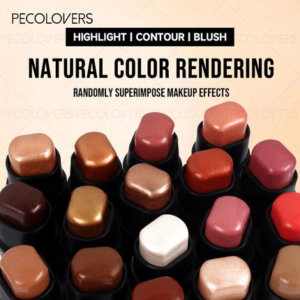 1PC Shimmer Face Concealer&Blush Stick,Non-greasy, Waterproof, Long-lasting Effect,Suitable for Beginner