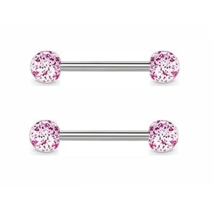 1Pair Pink Butterfly Nipple Piercing Jewelry Shiny Crystal Nipple Rings For Women Girls Heart Nipple Barbells Piercing Pezon