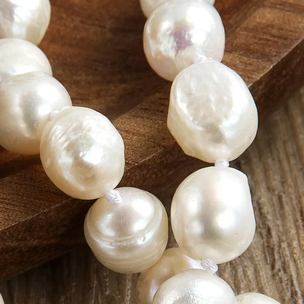 DAINASHI 8-9mm Baroque Natural Freshwater Pearl Necklaces for Women 86cm Long Sweater Necklaces Jewelry Gift Wholesale