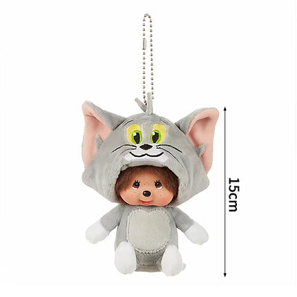 Monchhichi Plush Keychain Bag Hanging Accessories Kawaii Keychains Monkiki Doll Hanging Pendants Collection Birthday Gift モンチッチ