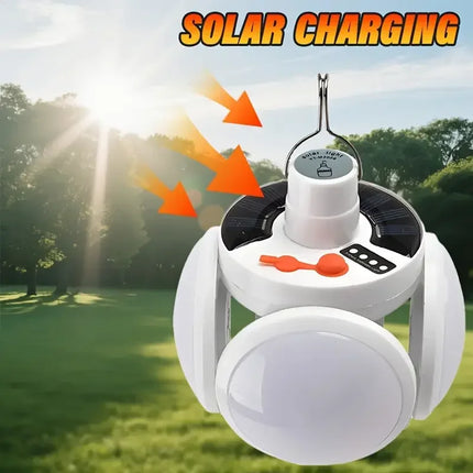USB Rechargeable LED Bulb Lamp Solar Charge Lantern Portable Emergency Night Market Light Outdoor Camping Home(Optional Remote)