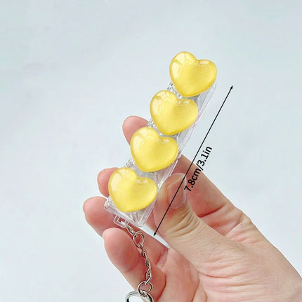 Heart Keyboard Fidget Keychain Stress Releasing Decompression Keychain Press The Keyboard Button Bags Hanging Charm Pendant Gift