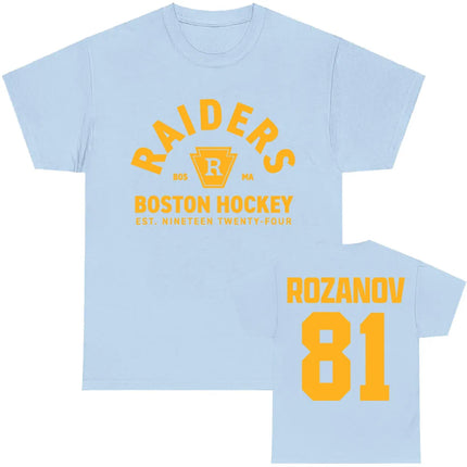TV Heated Rivalry Llya Rozanov 81 Boston Raiders Tee Women Men Clothing Short Sleeve Cotton Fashion T-shirt Graphic Print TShirt