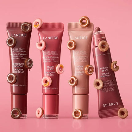 Laneige Lip Gloss Cinnamon Sugar Strawberry Sprinkles Chocolate Frost Donut Lip Balm Lightweight Hydrate Nourish Repair Lip Oil