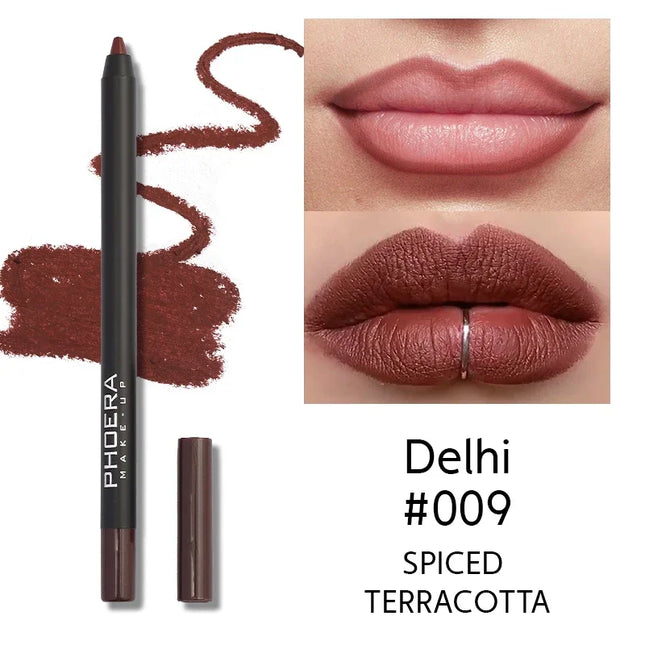 12 Colors Matte Lip Liner Pencil Sexy Red Contour Tint Lipstick Pen Lasting Non-stick Cup Lipsticks Moisturizing Lips Cosmetics