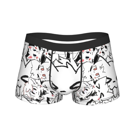 Men Boykisser Silly Cat Boxer Briefs Shorts Panties Soft Underwear Cartoon Furry Male Funny Plus Size Underpants