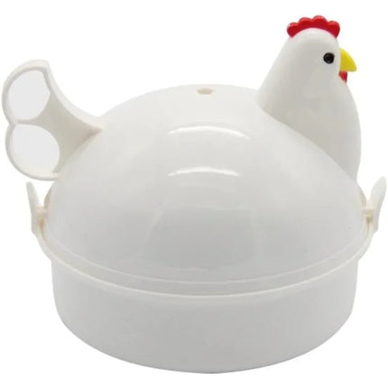 Microwave Chicken Shaped Egg Cooker, 4 Eggs Aluminum Alloy Egg Steamer Kitchen Gadget