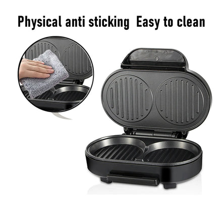 Electric Breakfast Maker with Safe Touch Handle Anti Stick Electric Hamburger Grill for Egg Pancake Steak 220V