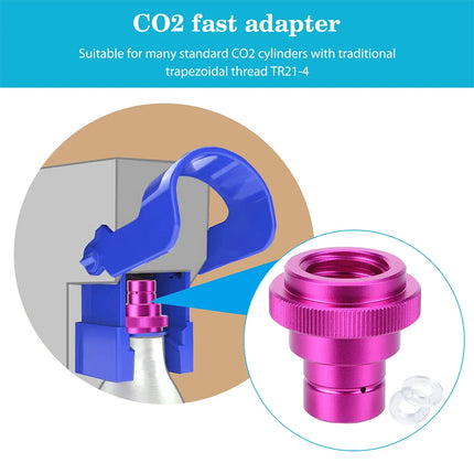 CO2 Adapter Accessories Brass CO2 Quick Connect Adapter for CO2 Cylinder Soda Water Bubbler DUO Terra