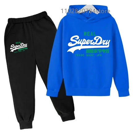 Spring Kids AutumnTrend Casual Tracksuits 3-14 Years Boys and Girls Hoodie+Pants 2pcs Suits Children Daily Clothes Sets