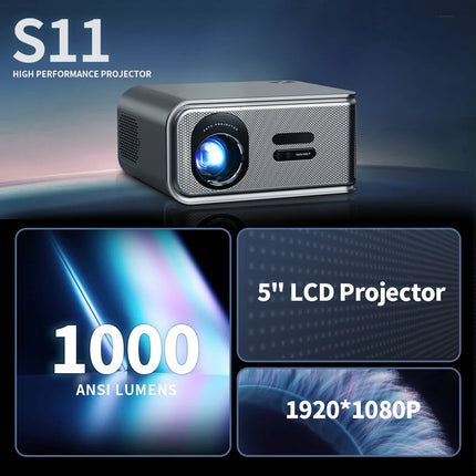 Portable HD Projector Daytime Wall Projection for Commercial Meetings Living Room Home Theater Bedroom Use Compact Size