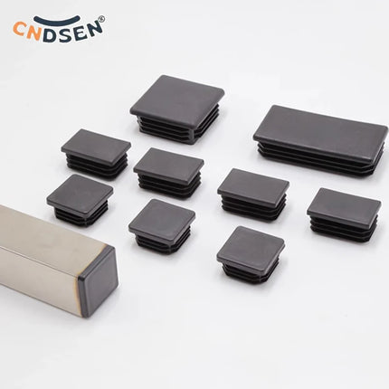 15x15mm-50x100mm Black Blanking End Caps Furniture Leg Tube Pipe Insert Plugs Rectangle/Square Dust Stopper