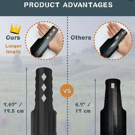 Ultralight Backpacking Trowel Shovel Small Potty Multitool with Longer Handle Design Essential for Hiking Camping and Survival