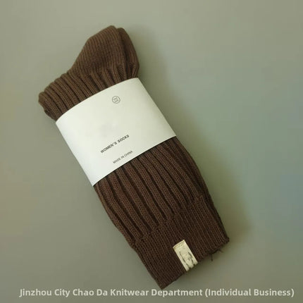 UG Cashmere Autumn Winter Thick High Tube Socks Breathable Moisture Wicking Warm Cotton Couple Socks Double Needle Casual Socks