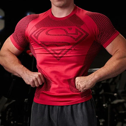 2025 New style Men's High Elastic Quick Dry Sports T-Shirt Tight Workout Breathable Summer Gym Trendy Short sleev tops