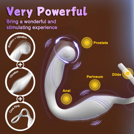 Penis Ring Cock Rings App Control Vibrator for Men Prostate Massager Dual Anal Vibrating Butt Plug  Anal Sex Toy for Men