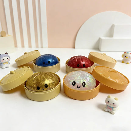 Giant Squishy Dumplings Stress Relief Fidget Toy Colorful Simulation Food Steamed Stuffed Bun Dough Toys Slow-rise Squeeze Toy