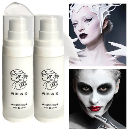 Pure White Liquid Foundation – Mixable Tone Adjuster for COS & Daily Makeup, Long-Lasting Brightening Base, Waterproof, Unisex
