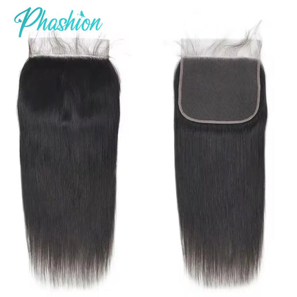 Phashion Kim K 6x6 2x6 Swiss Transparent Lace Closure Straight Body Wave Deep Parting Brazilian Remy Human Hair For Black Women