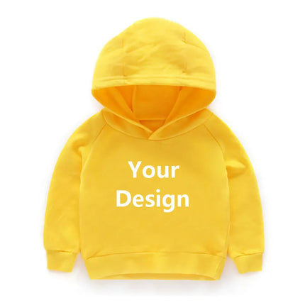 Custom Your Design Children Black Hooded Hoodies DIY Print Kids Cotton Clothes Baby Boys/Girls Tops,Contact Seller Frist