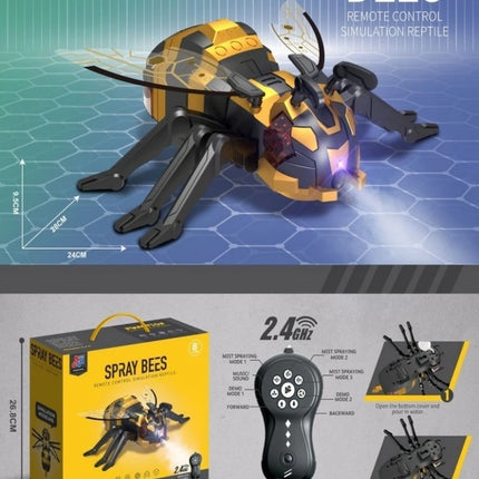 Remote Control Spraying Insect Toy Bee Spider Dragonfly Octopus Children's Gift Toys Educational Interactive Playtime