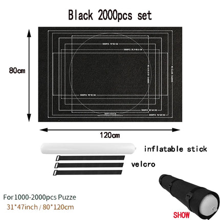 Professional Puzzle Roll Mat Blanket Felt Mat up to 1500/2000/3000 Pieces Accessories Puzzle Portable Travel Storage Bag
