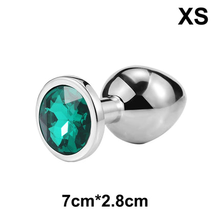 Metal Anal Plug Butt Diamond Plug Sexy Toy Gem Base Beginner Butt SM Toys For Women Men Couples Adult Game Anal Adult Products