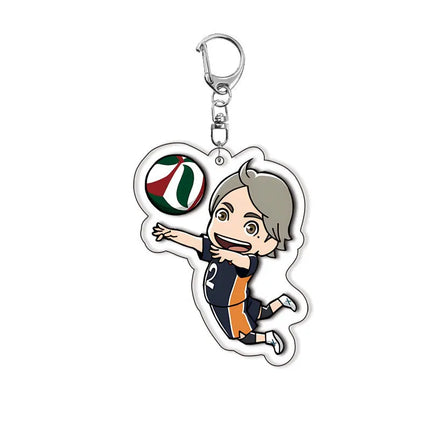 28 Styles Anime Haikyuu!! Acrylic Keychain Hinata Shoyo Tobio Kageyama Daichi Sawamura Cartoon Popular Key Ring Jewelry Charm