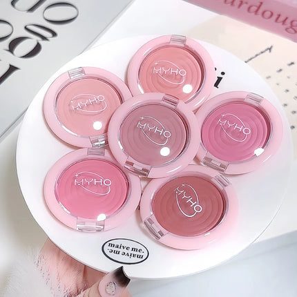 1Pc Monochrome Blush Face Mineral Pigment Peach Orange Nude Pink Matte Natural Blush Contour Shadow Cheek Blusher Cosmetics
