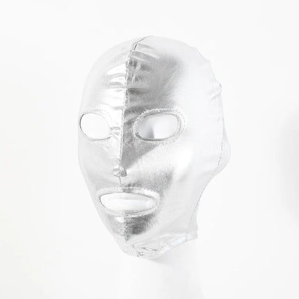 Sex Headgear Hood Fetish Mask Open Mouth With Eyes Halloween Cosplay Costumes For Men Women Faux Leather Exotic Accessaries ﻿