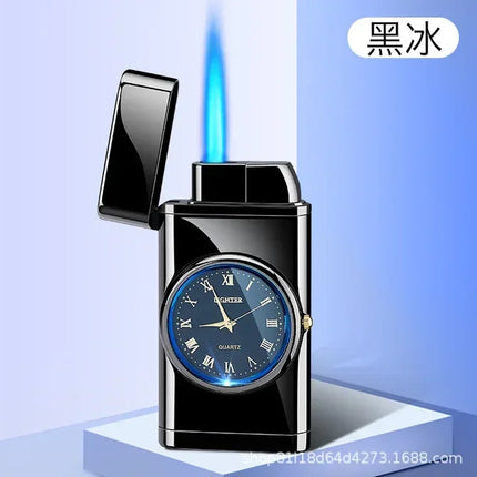 Rocker Arm Watch Metal Unusual Gas Lighters Jet Butane Torch Lighter Windproof Cigarette Cigar Lighter Gadgets for Men