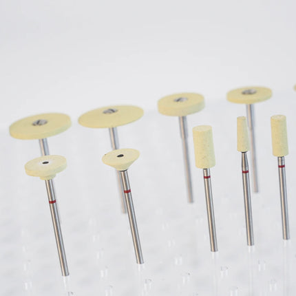 10Pcs High Quality Dental Ceramic Diamond Polishing Burs for Dentist Lab Quick Polishing Zirconia Porcelain Crown Tools