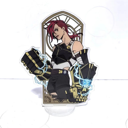 Hot League of Legends Arcane Game Peripherals Acrylic Stand Aso the King of Man the Sword Saint Desktop Display 15CM Collection
