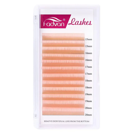 Fadvan Colored Eyelashes Extension Easy Fanning Red Green Blue Brown Purple Colorful Auto Blooming Makeup Lashes 15-20mm Long