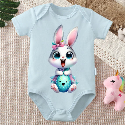 100% Cotton Bodysuit Happy Easter The Cool Rabbit Print Onesie Comfortable Cloths for Baby Jumpsuit for 0 To 12 Months Newborn