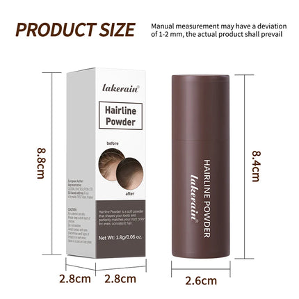 Waterproof Hairline & Root Concealer Pen – Instant Grey Coverage with Easy Blend Powder Stick for Normal Hair